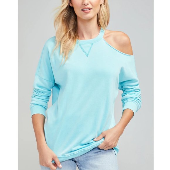 NWT Wildfox Asymmetrical Long Sleeve Knit Sweater Top Size XS - Picture 1 of 9